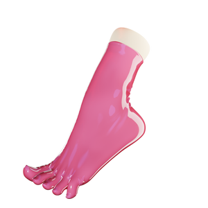Dragonfruit Pink Toe Socks (Ankle High)