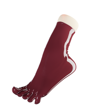 Load image into Gallery viewer, Dark Raspberry Toe Socks (Ankle High)