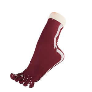 Dark Raspberry Toe Socks (Ankle High)