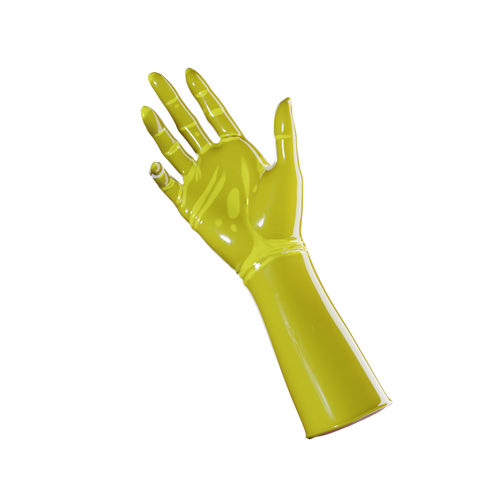 Bright Yellow Gloves (Mid Arm)