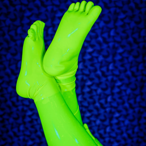 Ultraviolet Yellow Toe Socks (Knee)