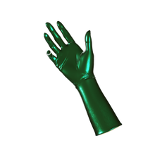 Load image into Gallery viewer, [P2] Metallic Scarab Green Gloves (Mid-Arm)