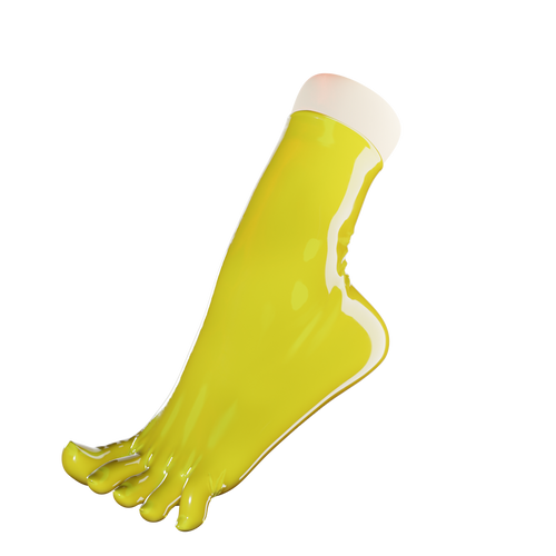 Bright Yellow Toe Socks (Ankle High)