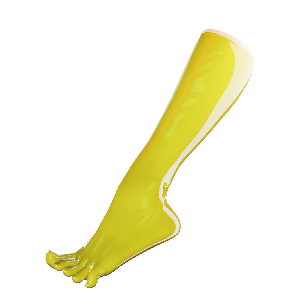 Bright Yellow Toe Socks (Knee High)