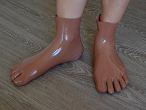 Milk Chocolate Brown Toe Socks (Ankle Length)