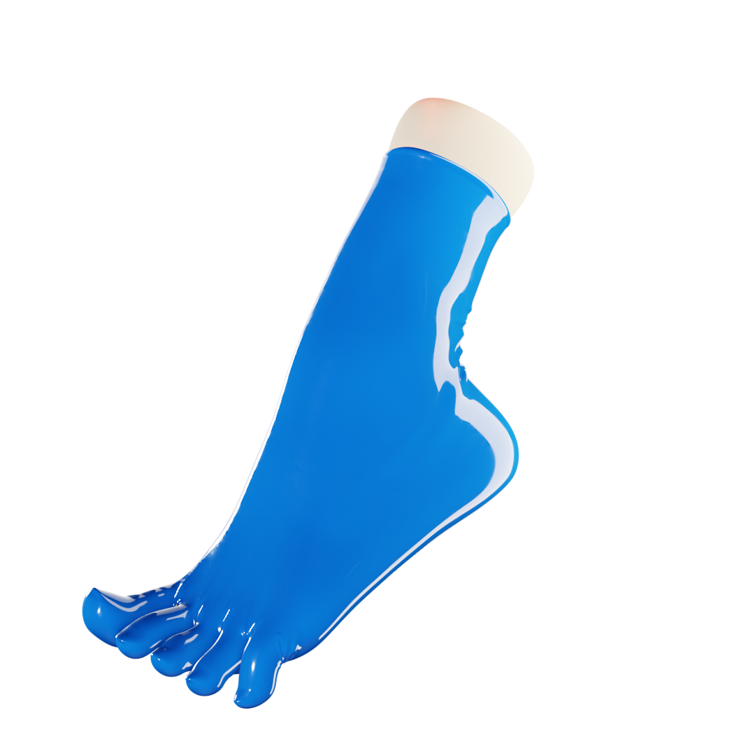Cerulean Blue V2 Toe Socks (Ankle Length)