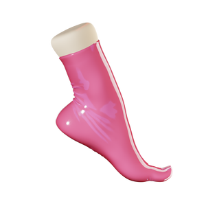 Dragonfruit Pink Toe Socks (Ankle Length)