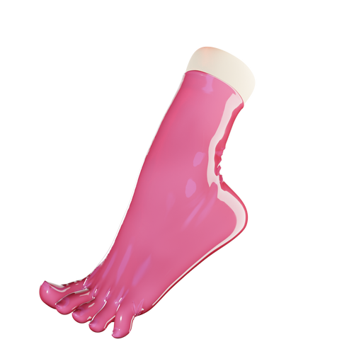 Dragonfruit Pink Toe Socks (Ankle Length)