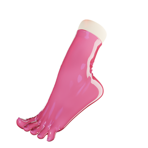 Dragonfruit Pink Toe Socks (Ankle Length)