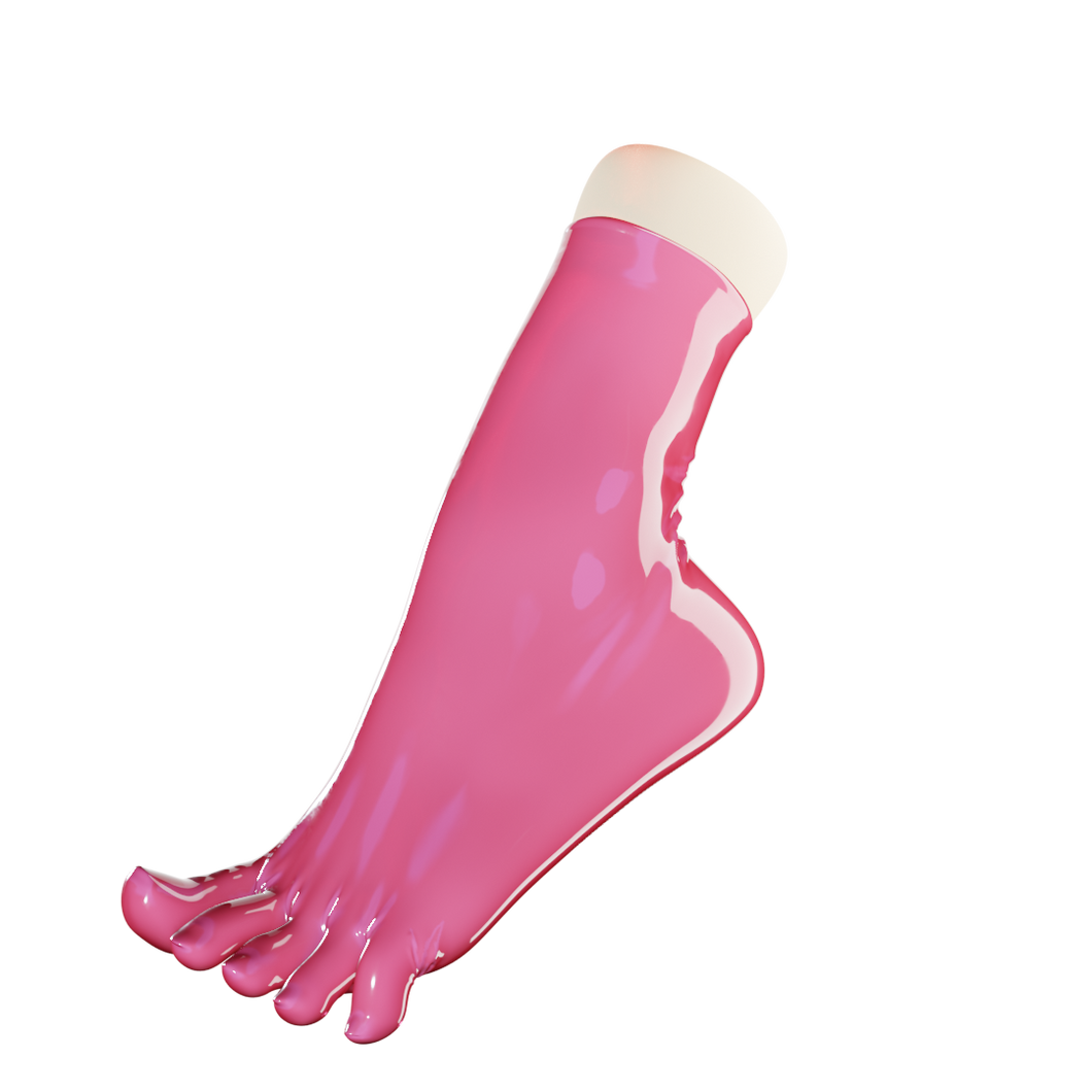 Dragonfruit Pink Toe Socks (Ankle Length)