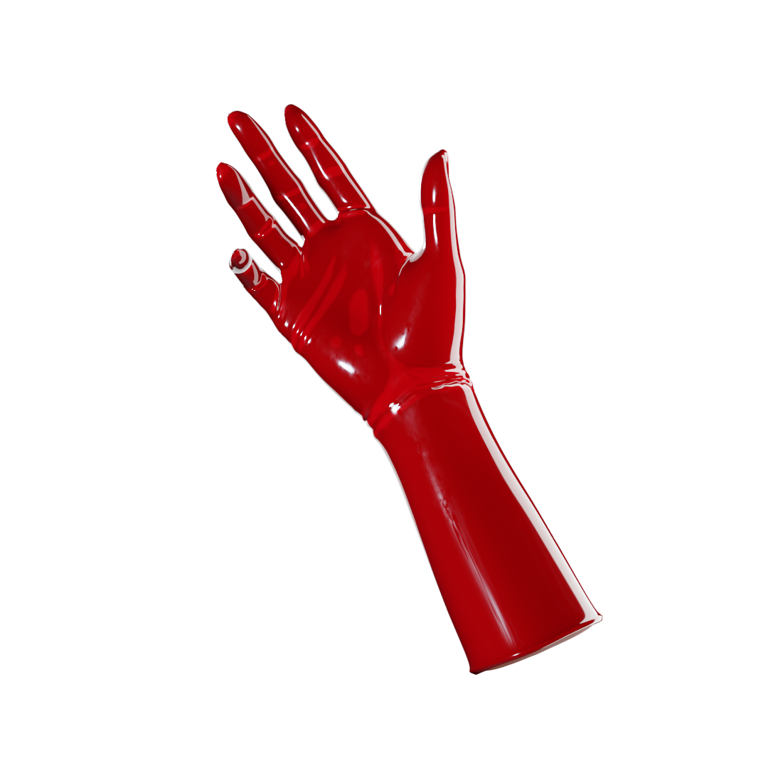 Lava Red Gloves (Mid-Arm Length) – UniqDsn