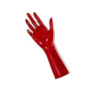 Red surgical deals gloves