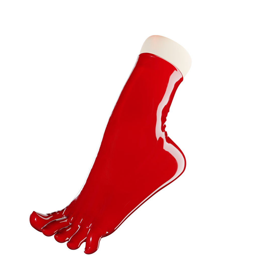 Lava Red Toe Socks (Ankle Length)