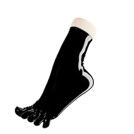 [P1] Obsidian Black Toe Socks (Ankle High)