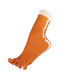 Tiger Orange Toe Socks (Ankle Length)